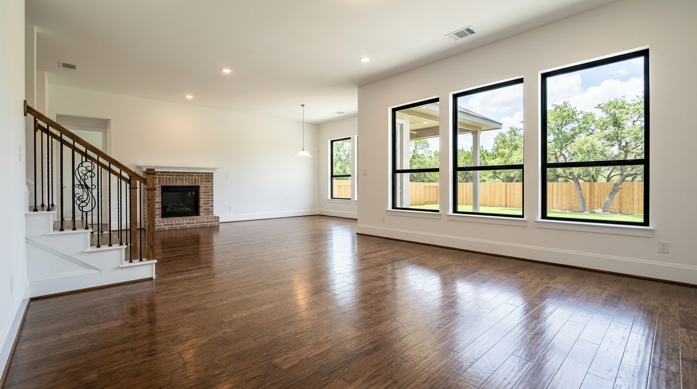 Spotless move-in ready home interior after professional construction cleanup in Plano, TX